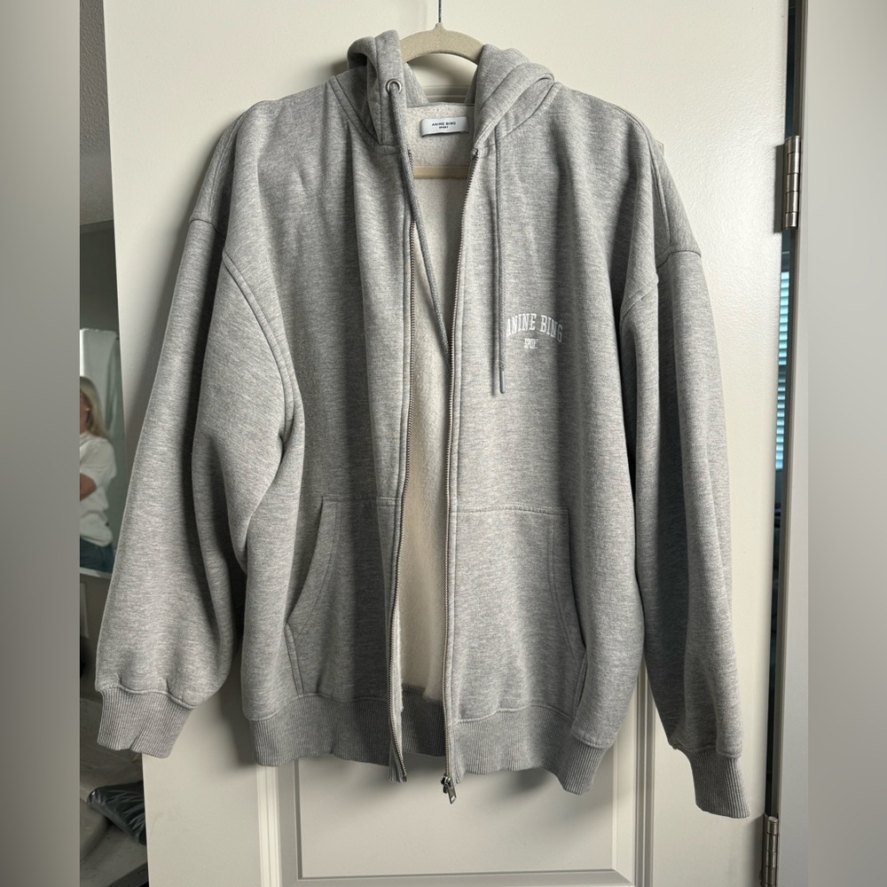 Anine Bing Sports grey sweatshirt hoodie size small